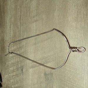 Knot Silvertone Necklace